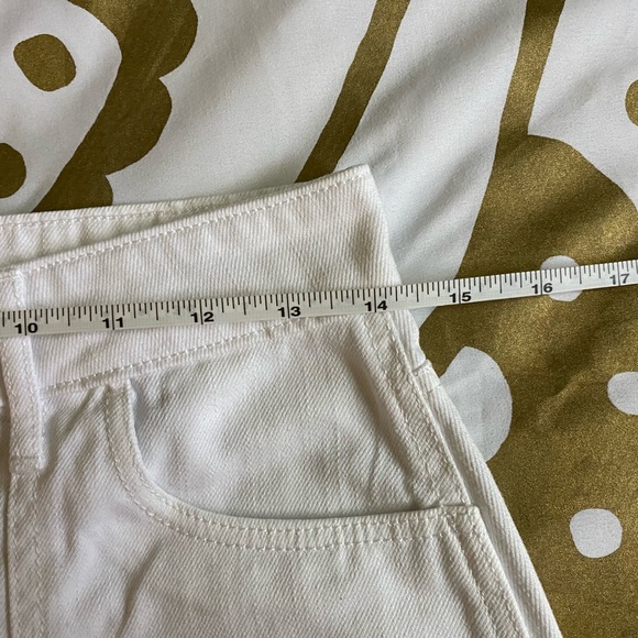 White Knee-Length Jean Skirt - Picture 4 of 6